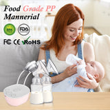 Double Electric Breast Pump, Portable Dual Breastfeeding Pump Anti-Backflow with Milk Collect Function Strong Suction 3 Modes 9 Levels, Pink