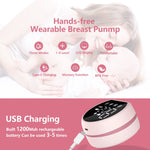 Double Wearable Breast Pump, Electric Breast Pump, Hands Free & Low Noise Portable Breast Pump with 3 Modes, 9 Levels